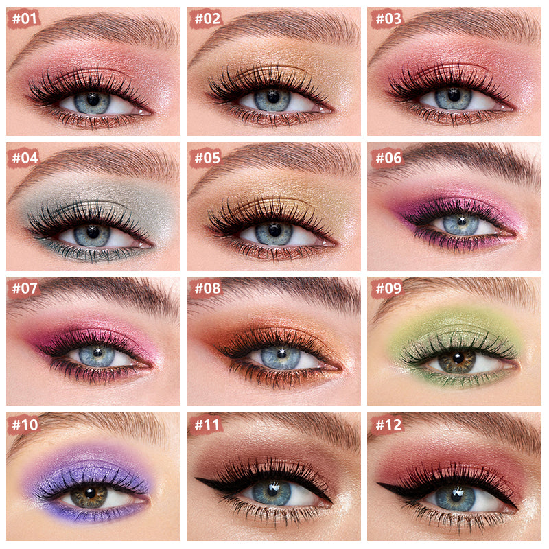 Jelly rich eyeshadow 12 Shades | PUDAIER®