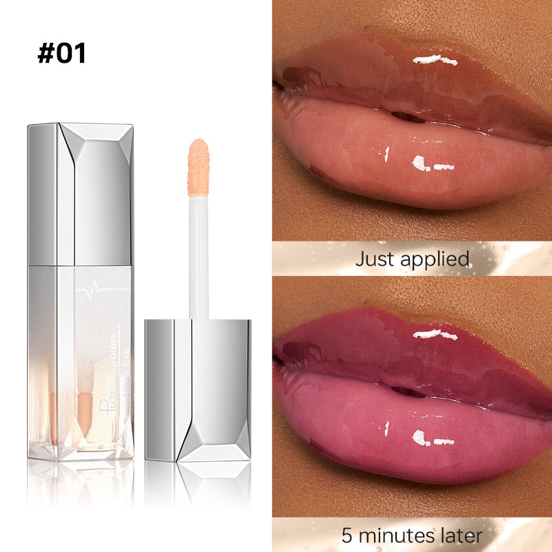 Temperature-change glittery liquid lipstick