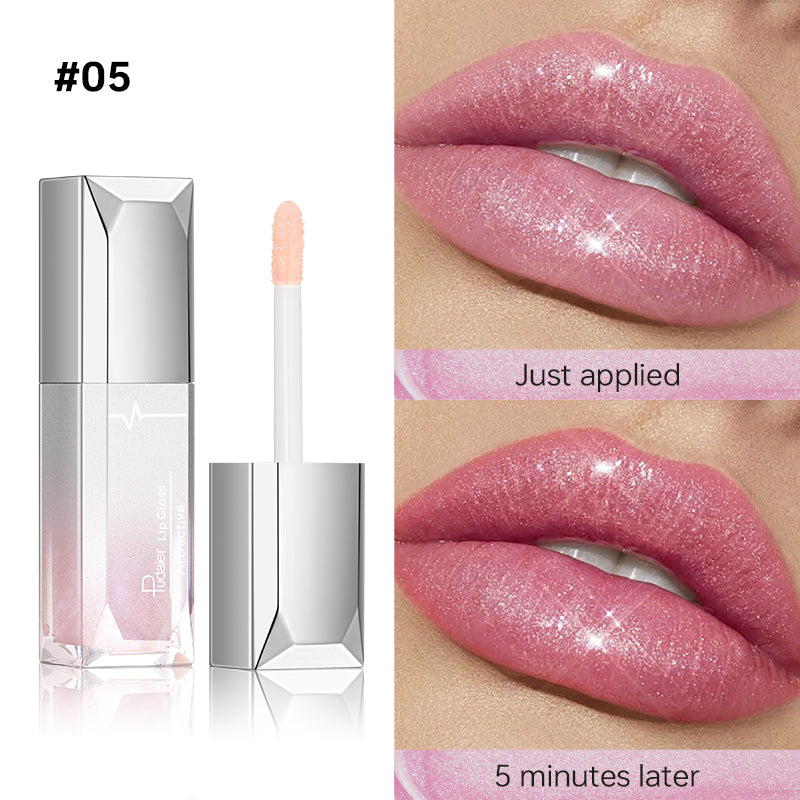 Temperature-change glittery liquid lipstick