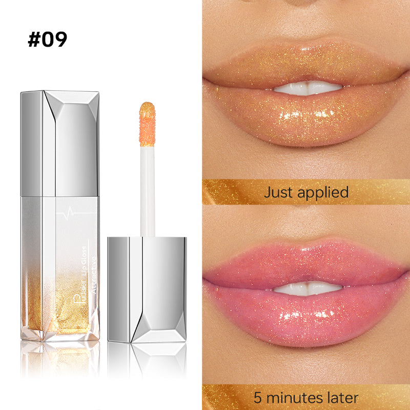 Temperature-change glittery liquid lipstick