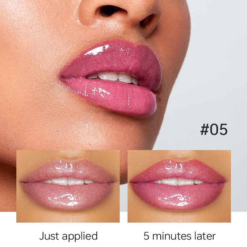 Temperature-change glittery liquid lipstick