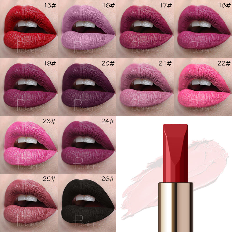 Pudaier® Matte Velvet Lipstick | Matte Finish