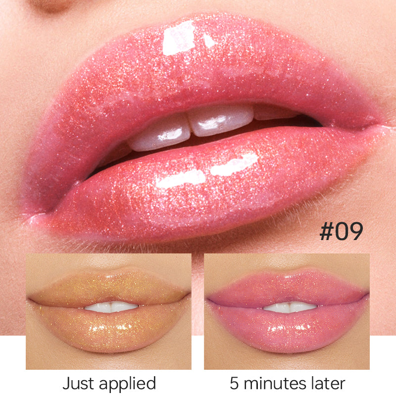 Temperature-change glittery liquid lipstick