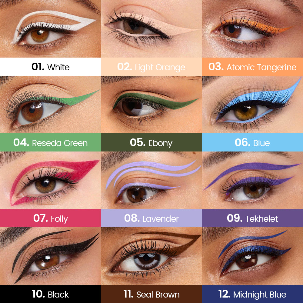 Pudaier New Curved Liquid Colored Eyeliner