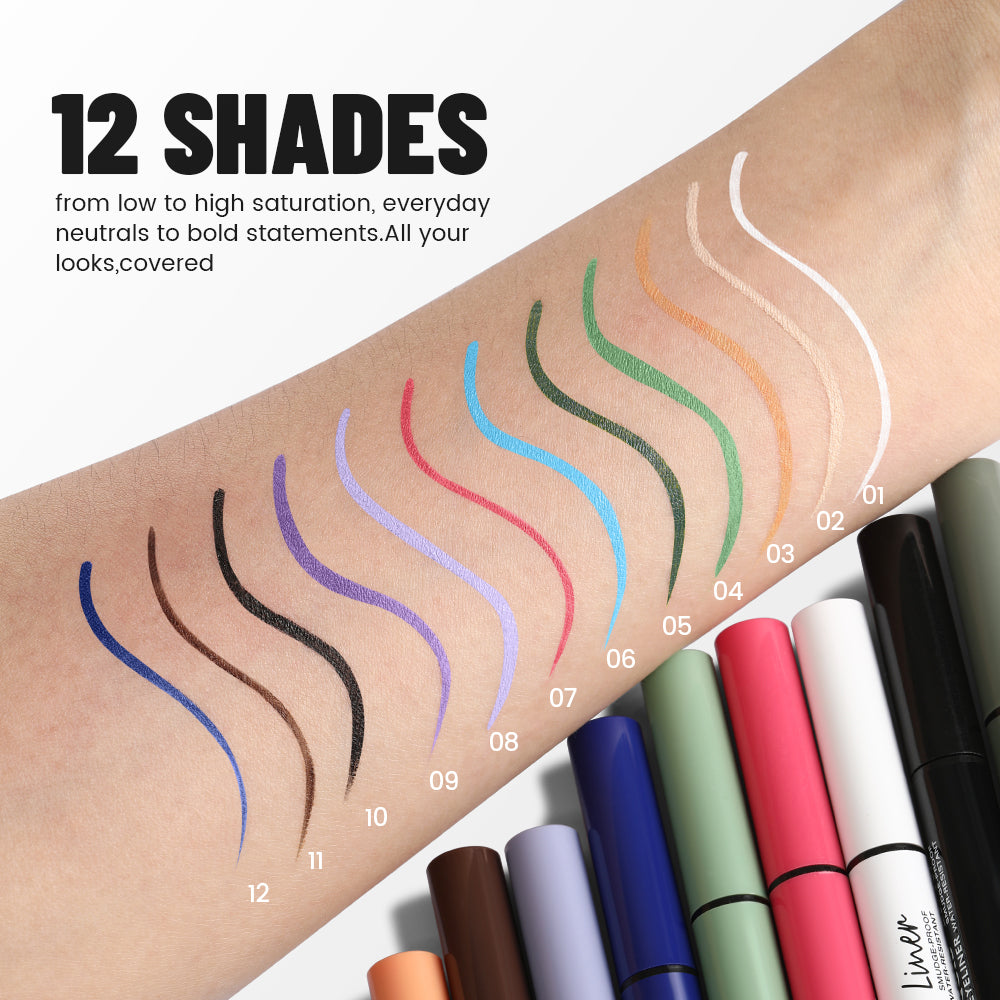Pudaier New Curved Liquid Colored Eyeliner
