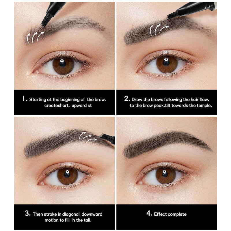 square angled brush tip liquid brow pen*2 pcs