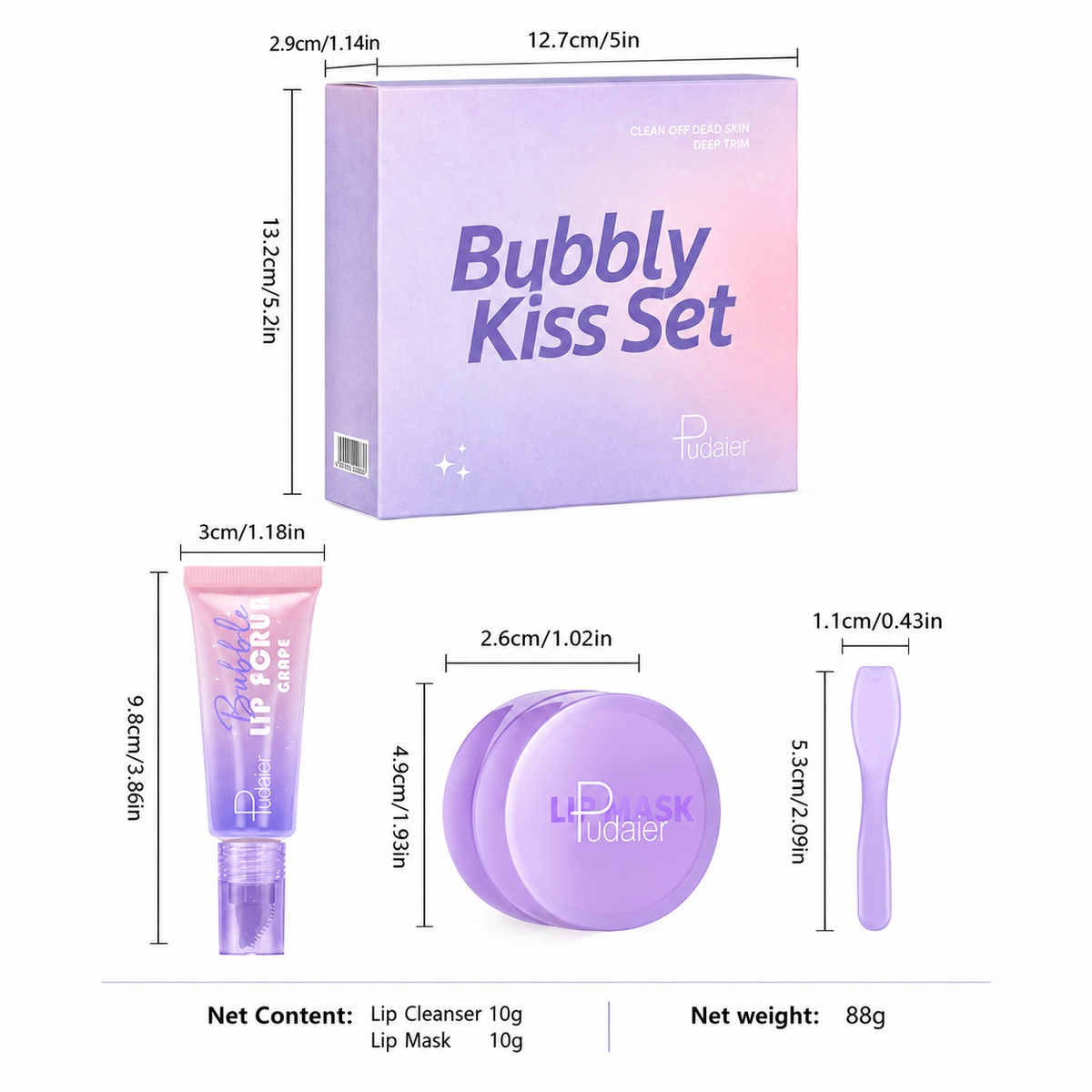 Lip exfoliate and nourish set