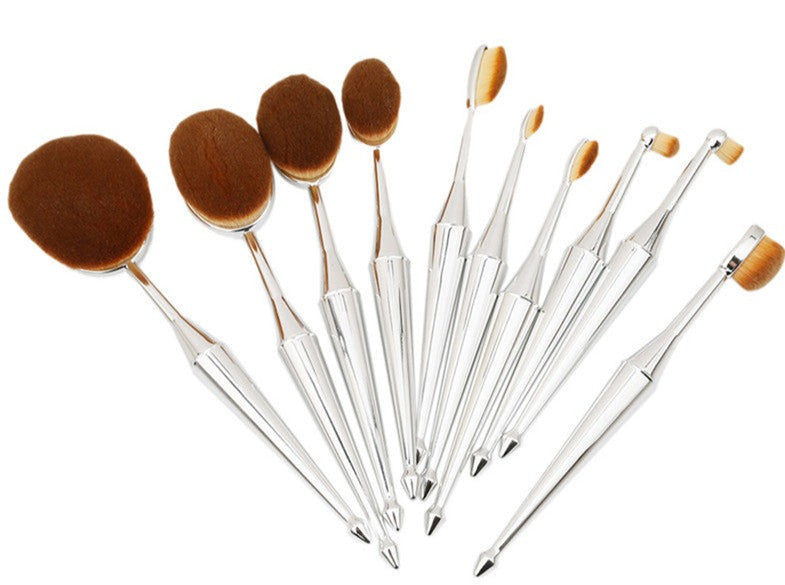 OVAL MAKEUP BRUSH SET 10 Pieces