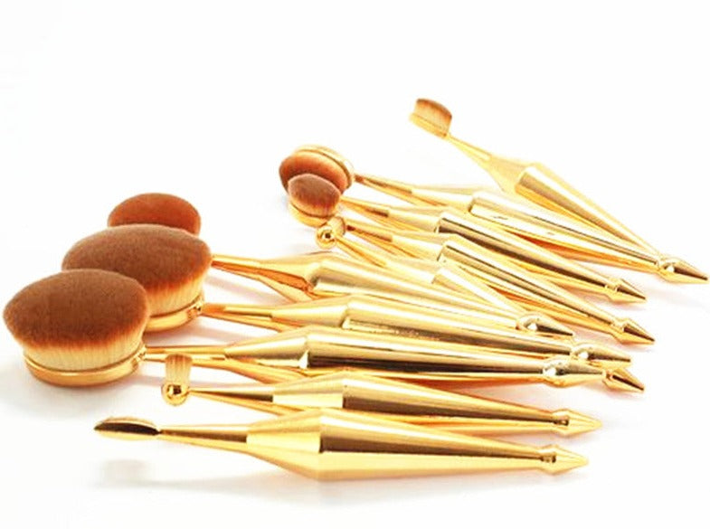 OVAL MAKEUP BRUSH SET 10 Pieces