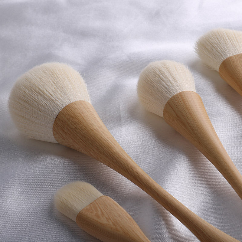Bamboo Makeup Brush Set-Natural 10 Pieces