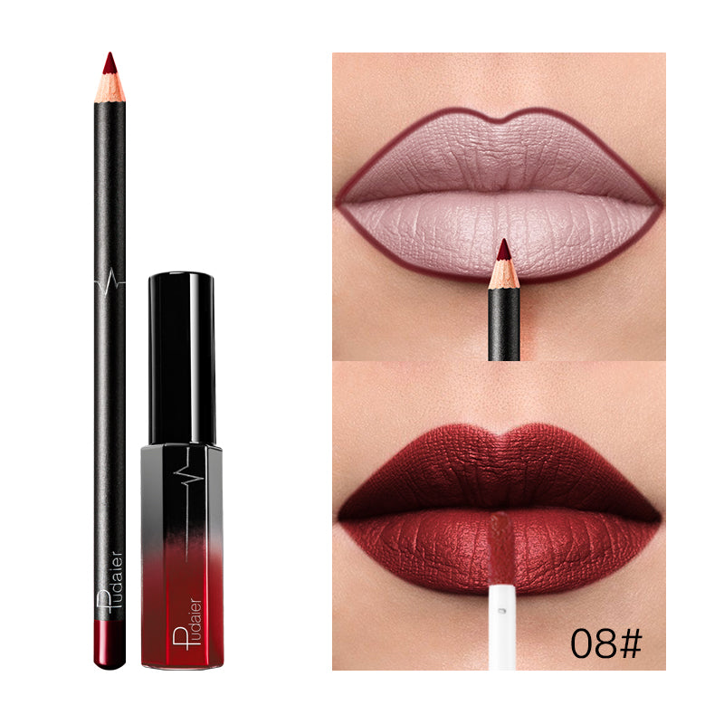 Liquid Lipstick+Lip Liner Set