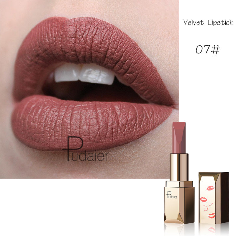 Pudaier® Matte Velvet Lipstick | Matte Finish